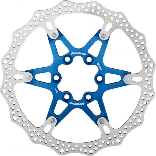 Brake Disc Rotor Reverse Components 160mm Blue