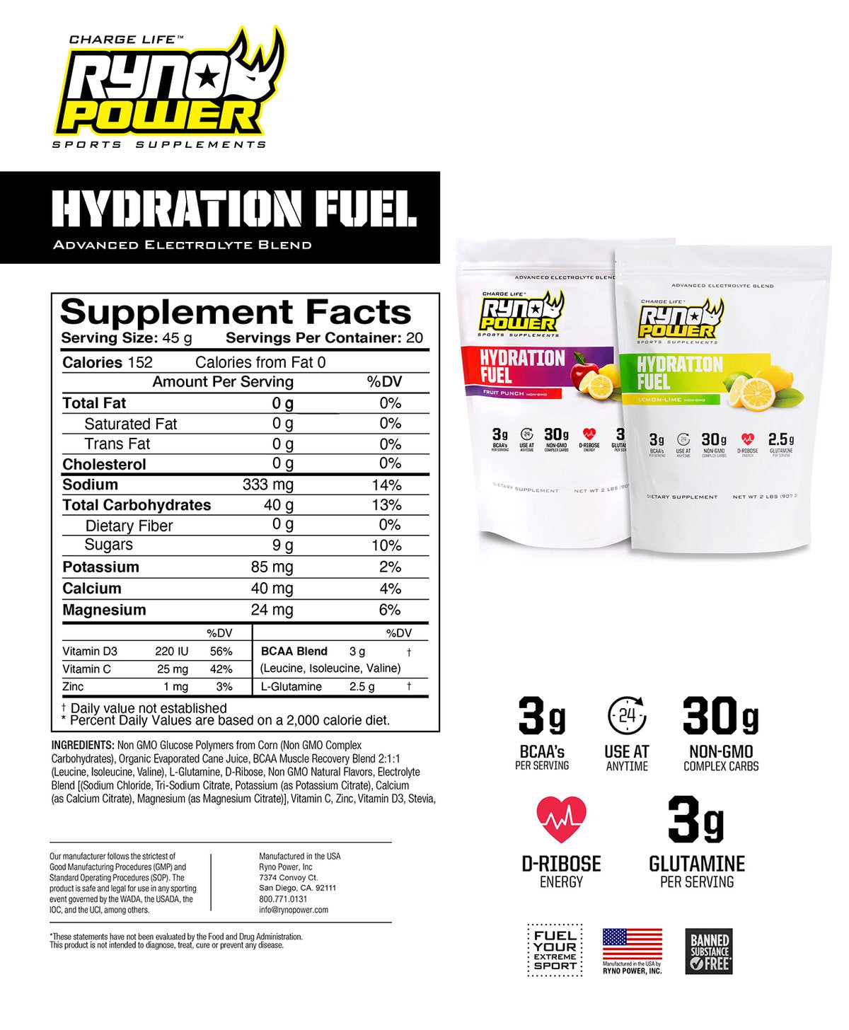 Ryno Power Endurance Plus Power Package L/L