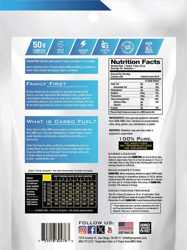 Ryno Power 12pk Carbo Fuel