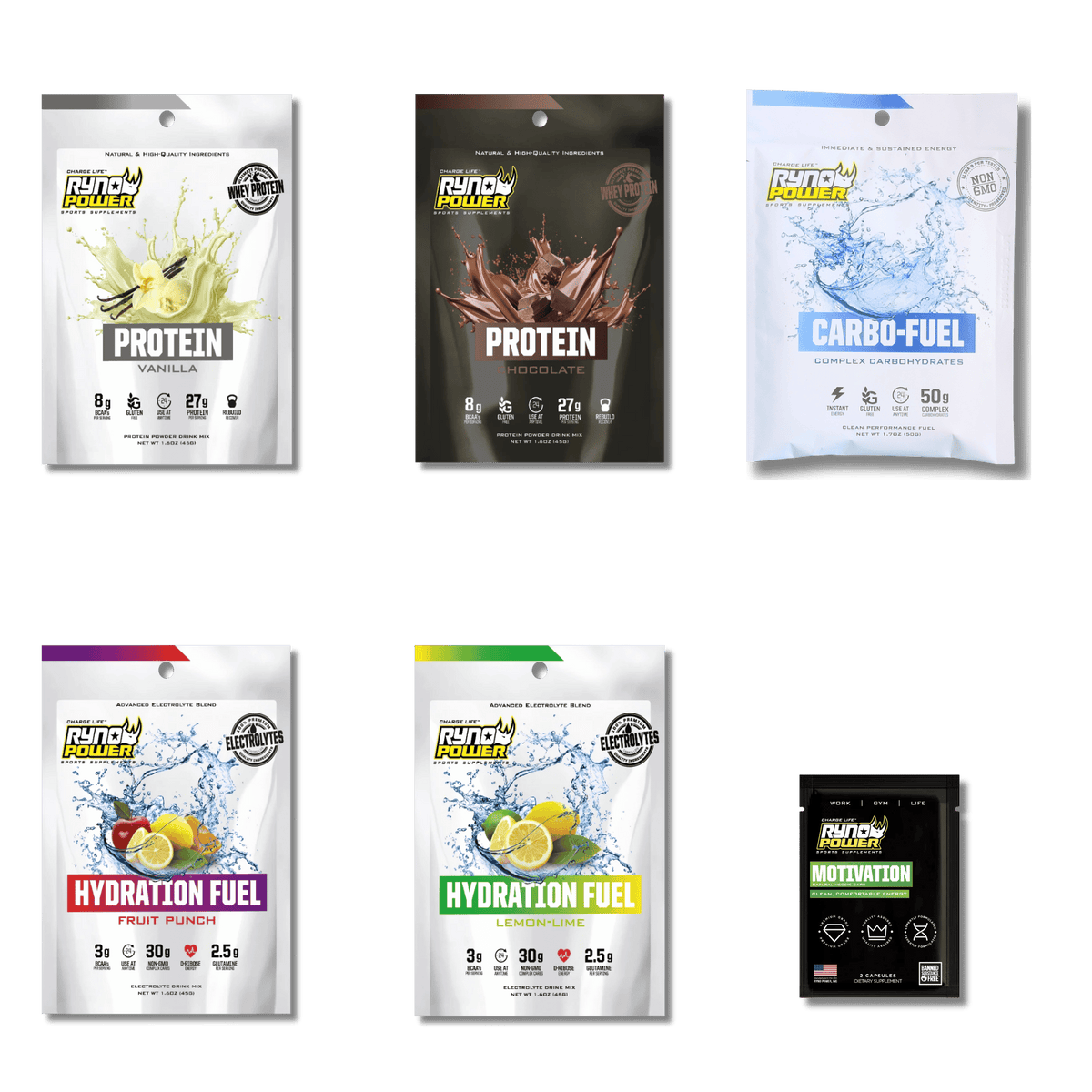 Ryno Power Essentials Single Servings Kit