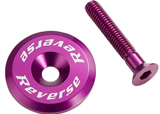Stem Cap with Screw - Purple - Reverse Components