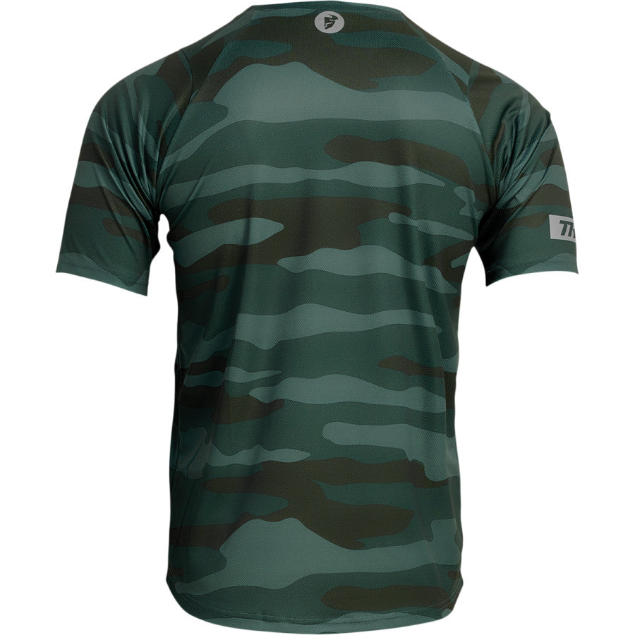 Jersey Thor MTB MX Assist Camo Green Medium