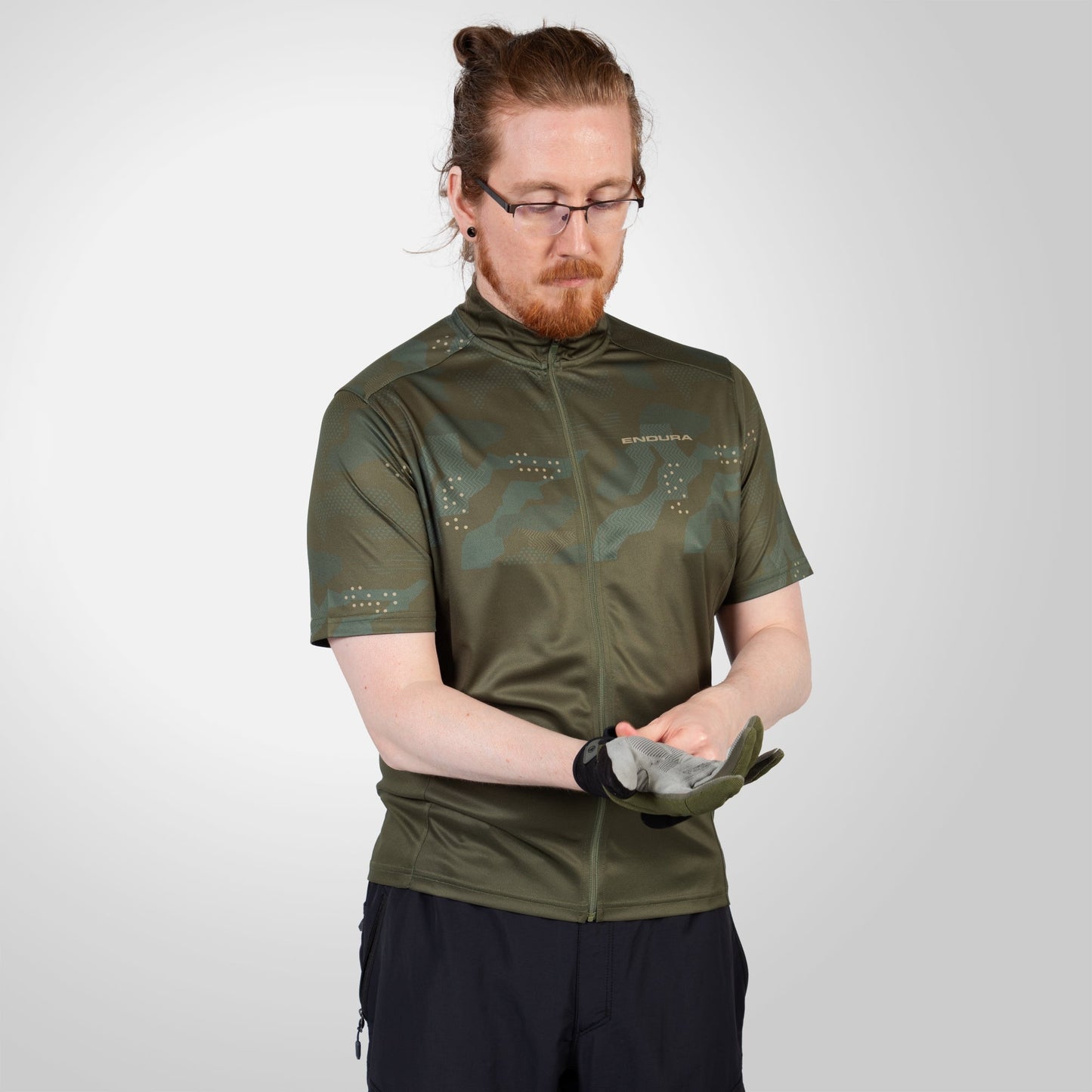 Endura Mens Hummvee Ray S/S Jersey Olive Green Small