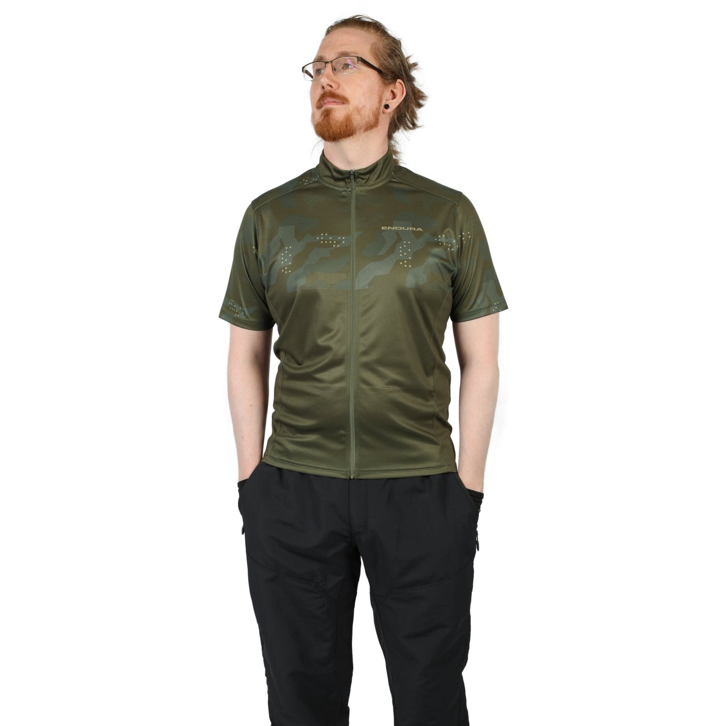 Endura Mens Hummvee Ray S/S Jersey Olive Green Medium
