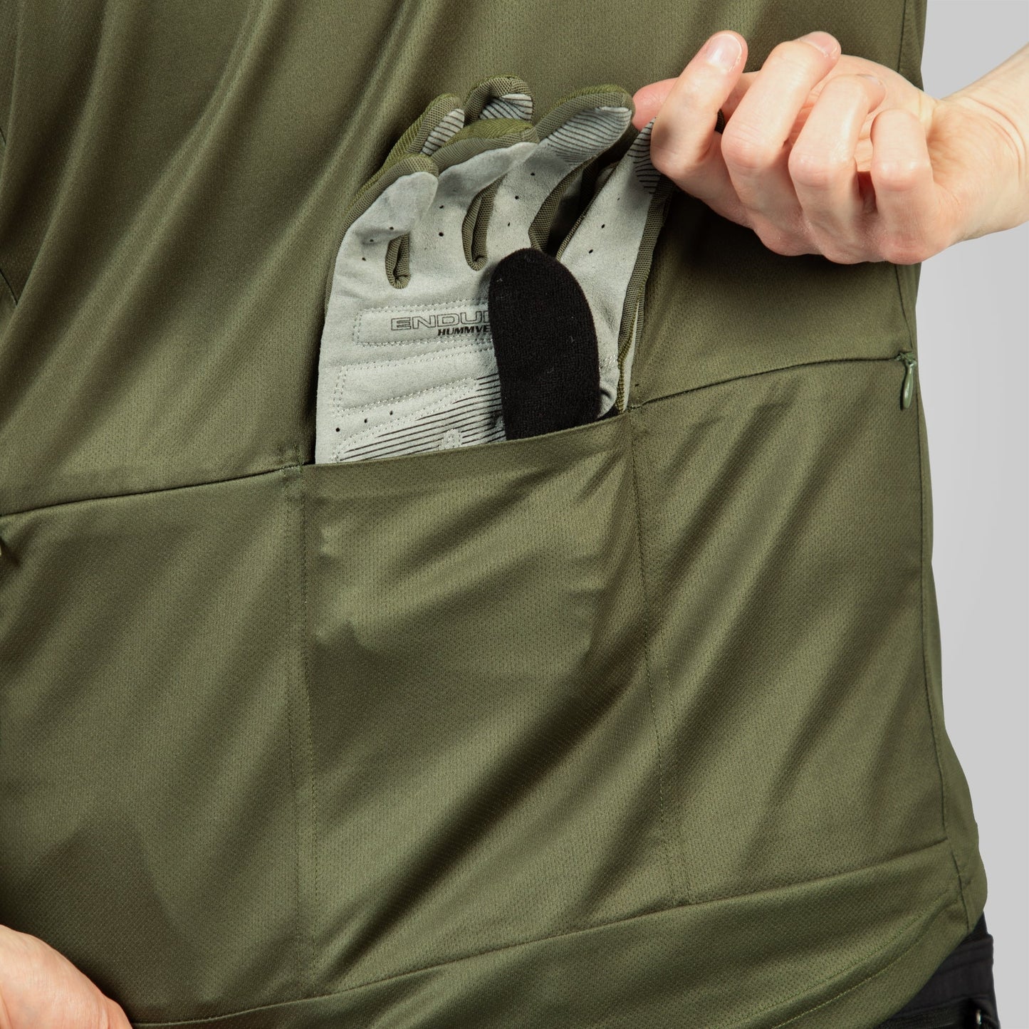 Endura Mens Hummvee Ray S/S Jersey Olive Green Small