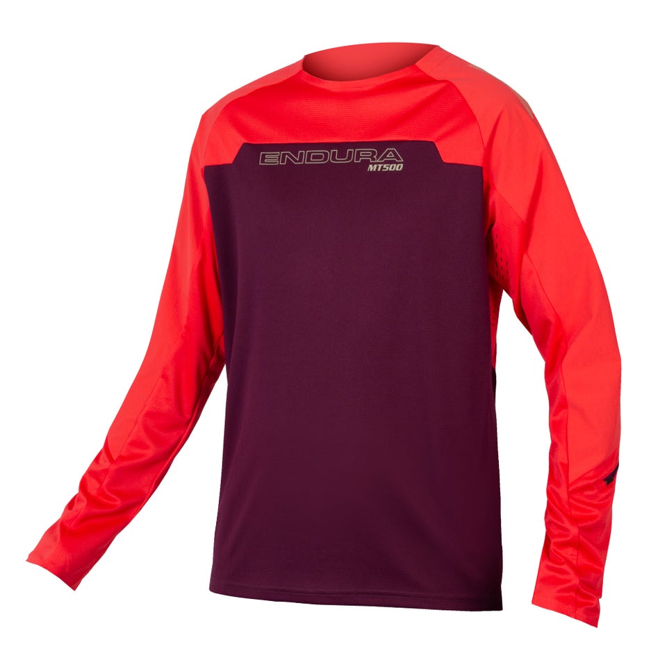 Endura MT500 Burner L/S Jersey Aubergine Small