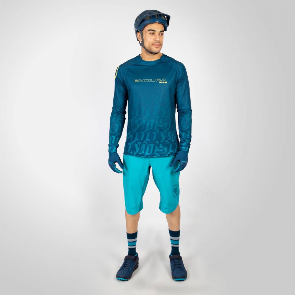 Endura Mens MT500 Spray Shorts Aqua Large