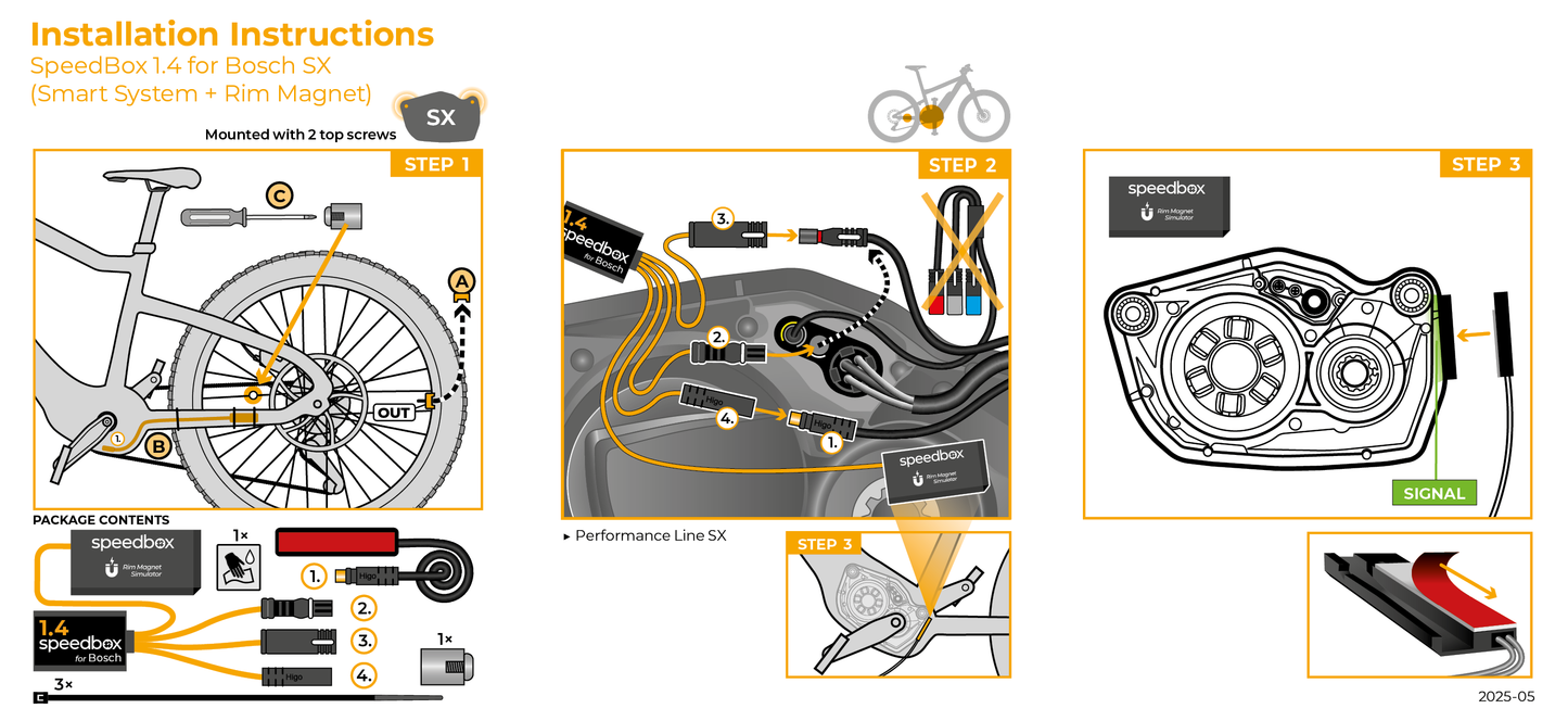 SpeedBox 1.4 for Bosch SX (Smart System + Rim Magn