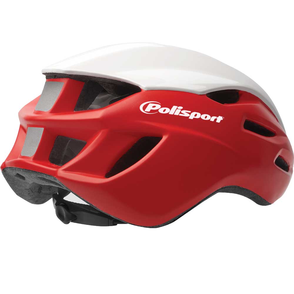 Polisport Aero R – Large Cycling Helmet (Red/White, 58–61 cm)