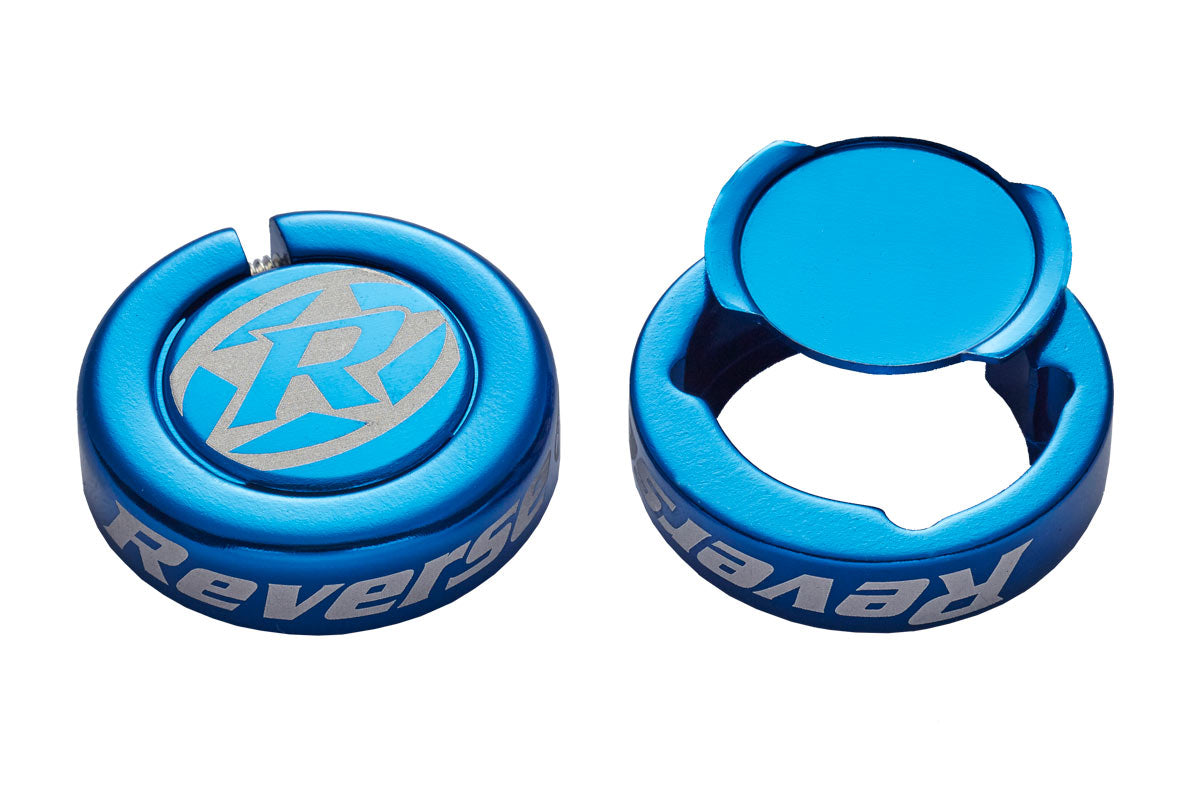 Bar End Lock On Pair Chip Reverse Components Blue