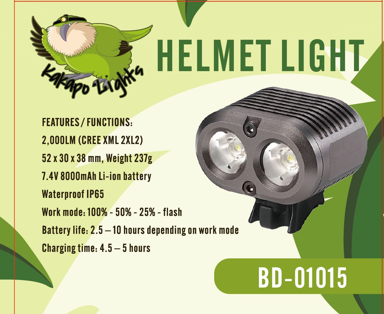 Helmet light - Kakapo Lights