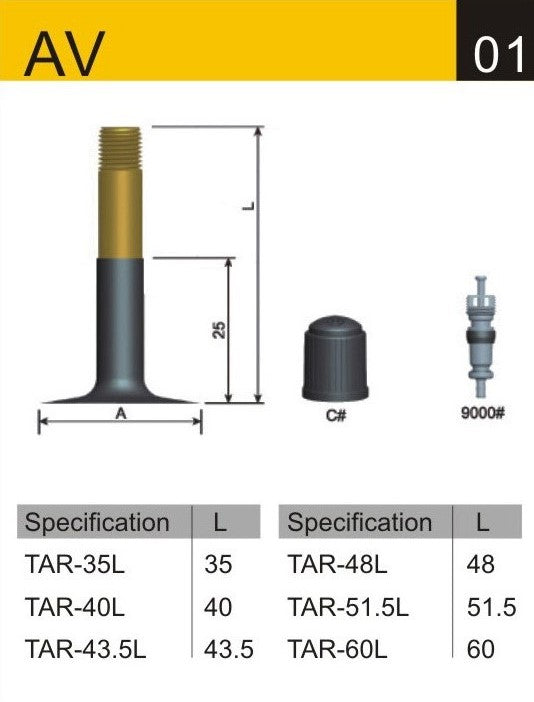 Black Cat Bike Tube Schrader AV 14 x 1.75/2.125