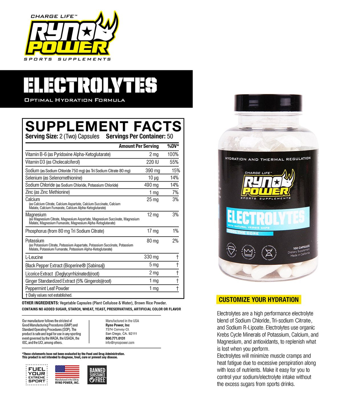 Ryno Power Electrolyte Capsule