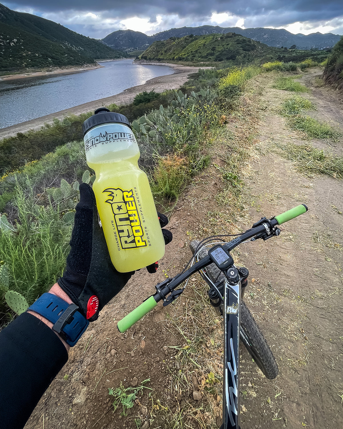 Ryno Power 710ml Clear Sport Cycling Bottle - BPA-Free