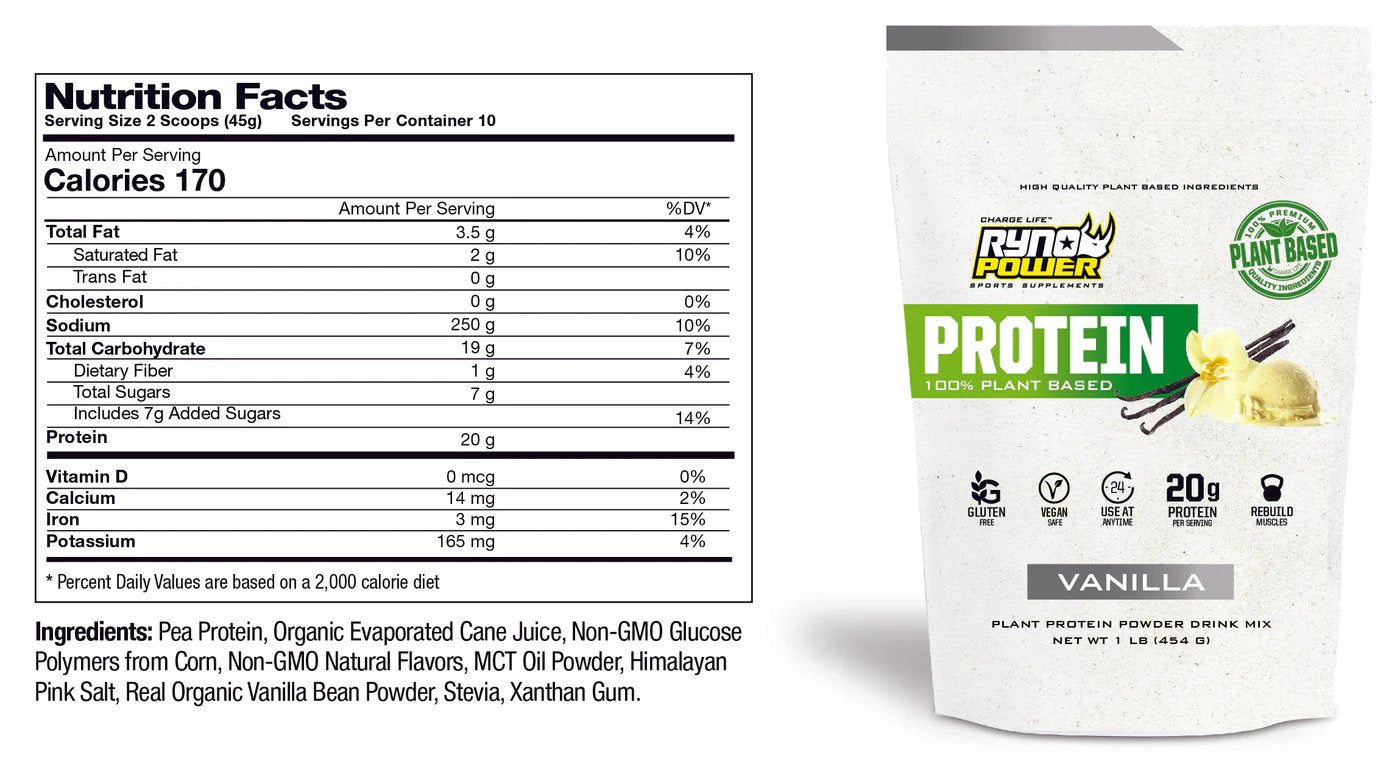 Ryno Power Protein Plant-Based Chocolate Powder