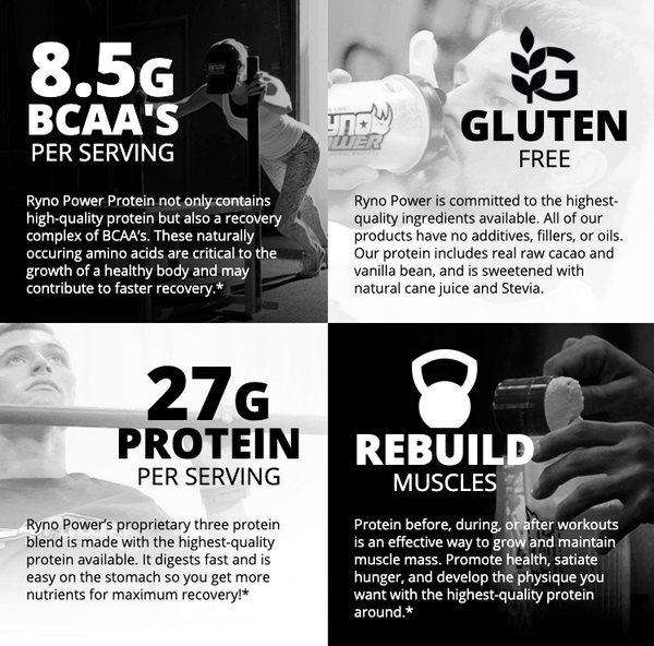 Ryno Power PROTEIN Premium Whey Powder - Vanilla
