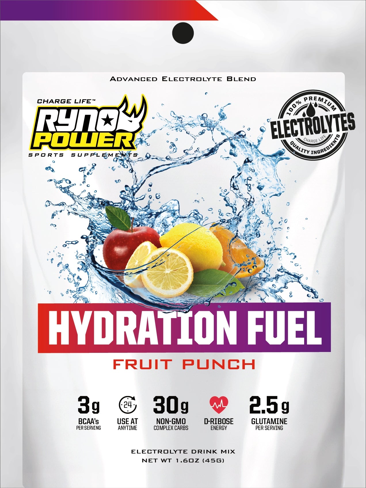 Ryno Power 12pk Fruit Punch Hydration Fuel