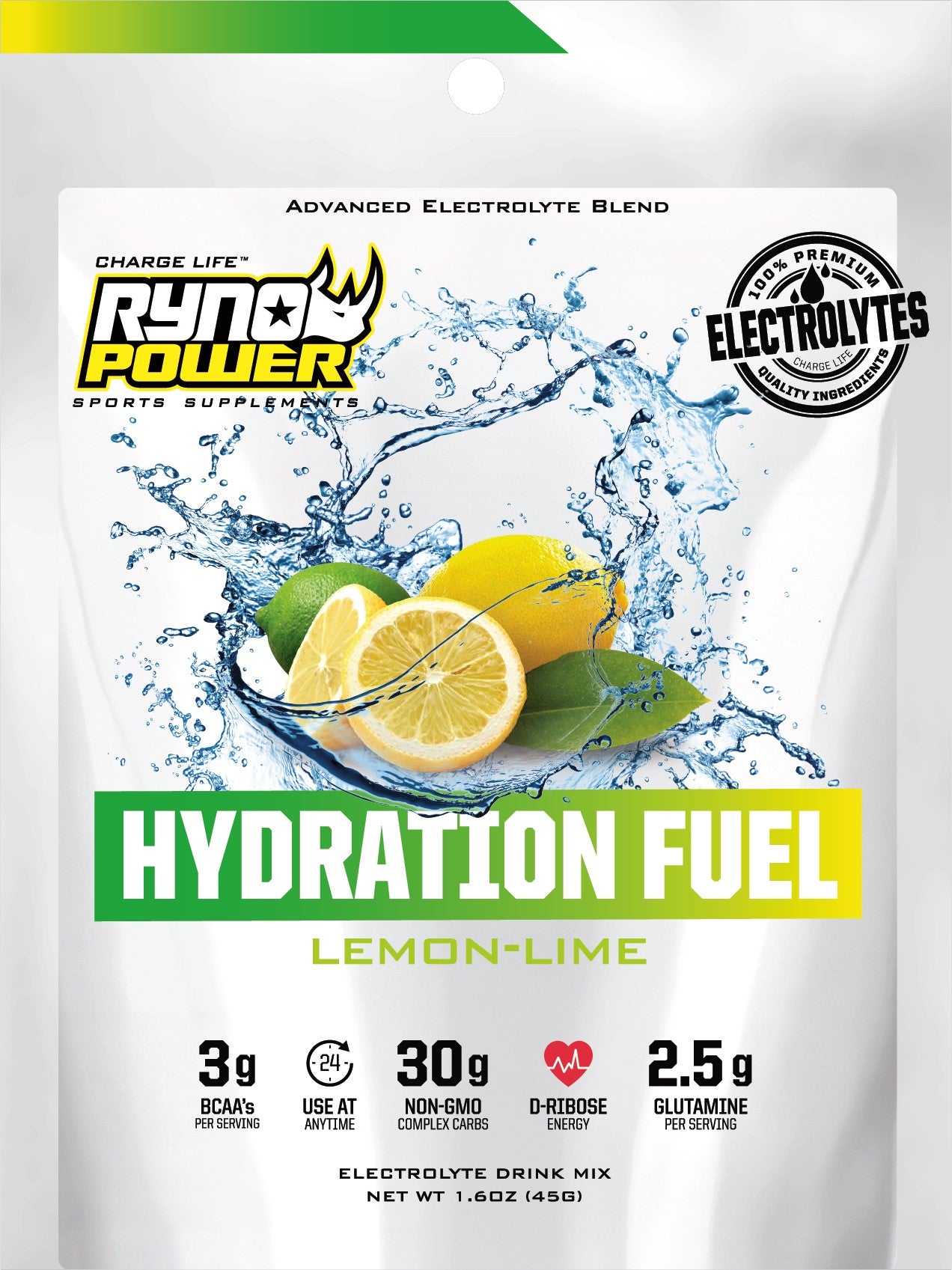 Ryno Power 12pk Lemon Lime Hydration Fuel