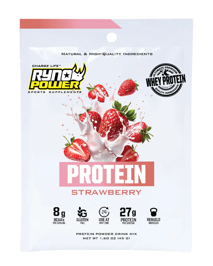 Ryno Power Strawberry Whey Protein Powder  Single
