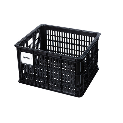 BASIL BICYCLE CRATE MED - 29.5L - RECYCLED SYNTHETIC, BLACK
