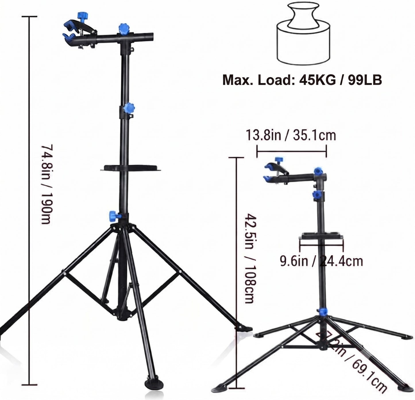 Bike repair work stand